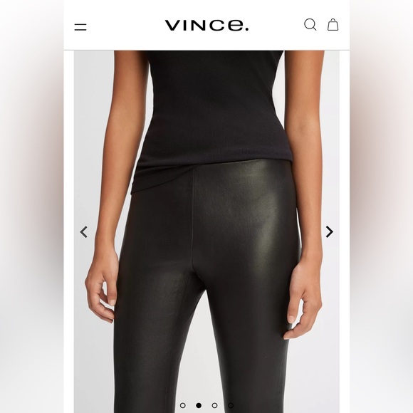 Vince 💯 % Leather Leggings in Dark Navy Blue - Picture 5 of 12